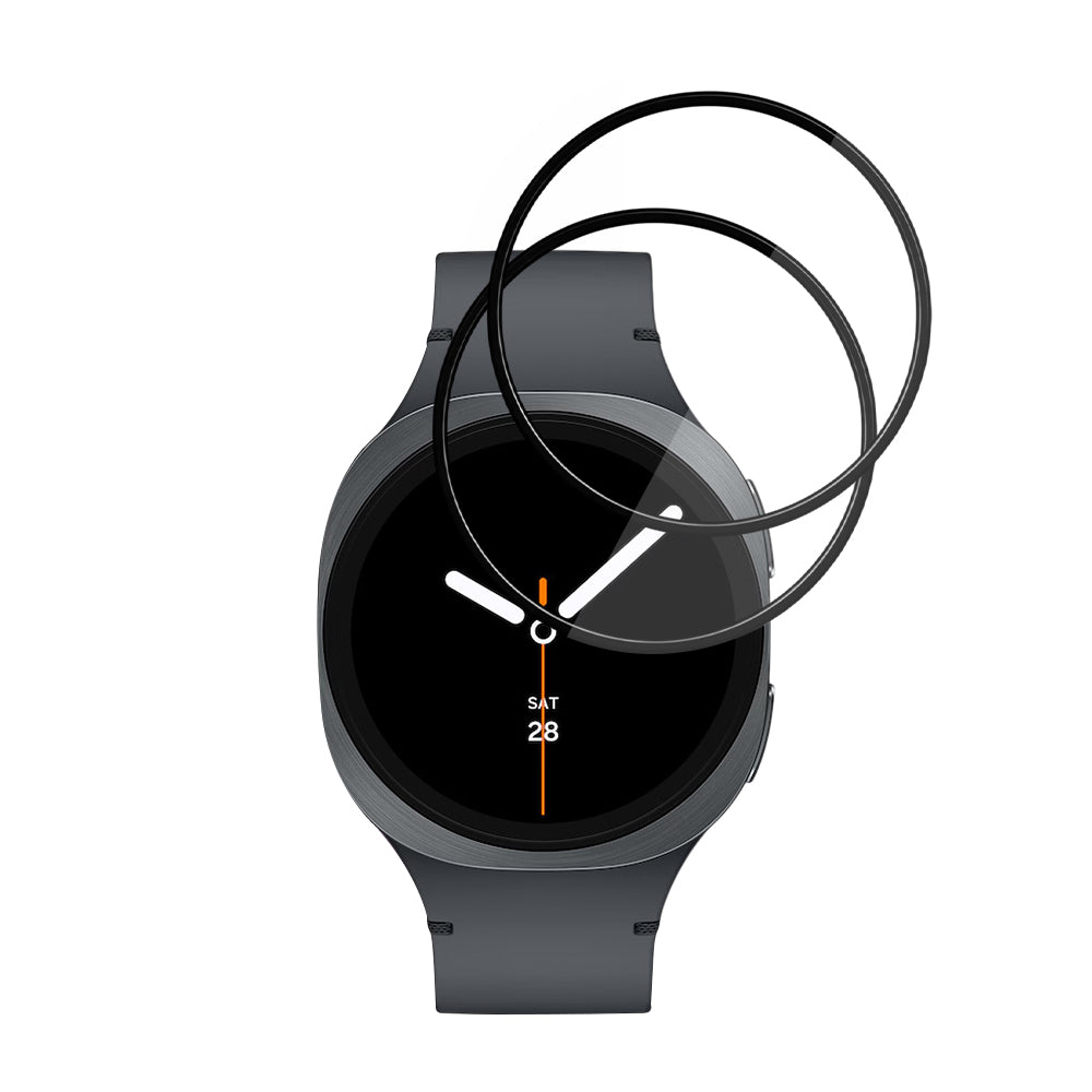 Folie ochranná Techsuit Nano Flex pro Samsung Galaxy Watch8 40mm, Sada 2 kusy, Plast, Černá