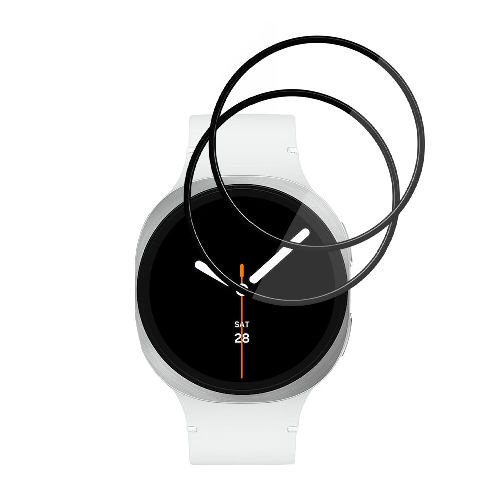 Folie ochranná Techsuit Nano Flex pro Samsung Galaxy Watch8 44mm, Sada 2 kusy, Plast, Černá