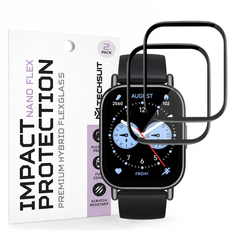 Ochranná fólie Techsuit Nano Flex pro Xiaomi Redmi Watch 5 Lite, Sada 2 kusy, Plast, Černá