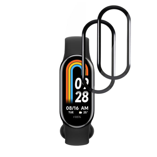Folie ochranná Techsuit Nano Flex pro Xiaomi Smart Band 8, Sada 2 kusy, Plast, Černá