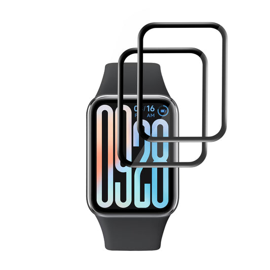 Folie ochranná Techsuit Nano Flex pro Xiaomi Smart Band 9 Pro, Sada 2 kusy, Plast, Černá