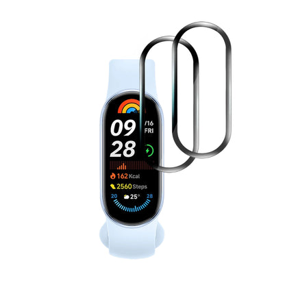 Folie ochranná Techsuit Nano Flex pro Xiaomi Smart Band 9, Sada 2 kusy, Plast, Černá