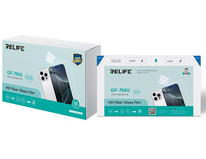 Flexibilní skleněná fólie s vláknem Relife GF-7MU pro UV vakuové laminovací zařízení Sunshine C3 Mix Ultra, 120mm x 210mm, sada 25 kusů