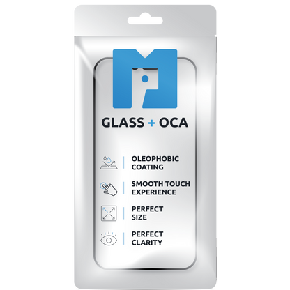Screen Glass + OCA MP compatible with Apple iPhone 15 Plus, Black