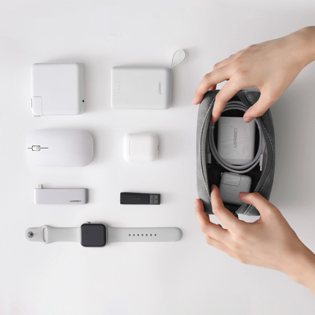 Taška na příslušenství UGREEN LP285, Univerzální, Šedá