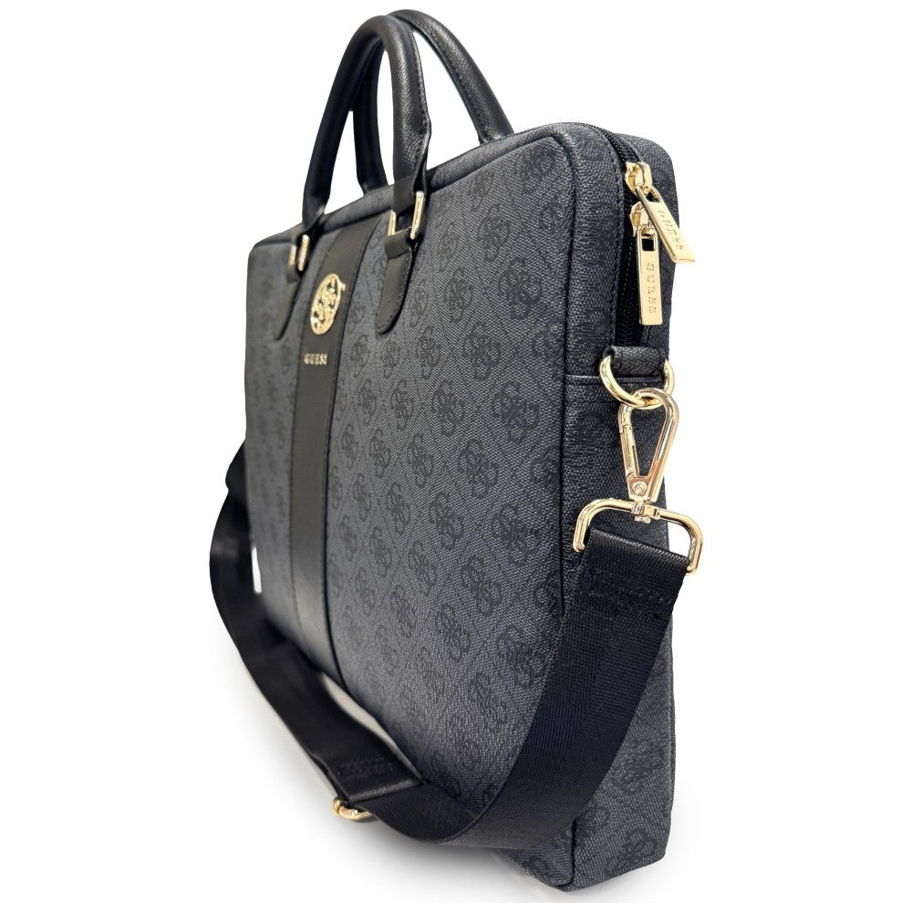 Taška Guess 4G Round Classic Logo pro notebook 16 palců, černá