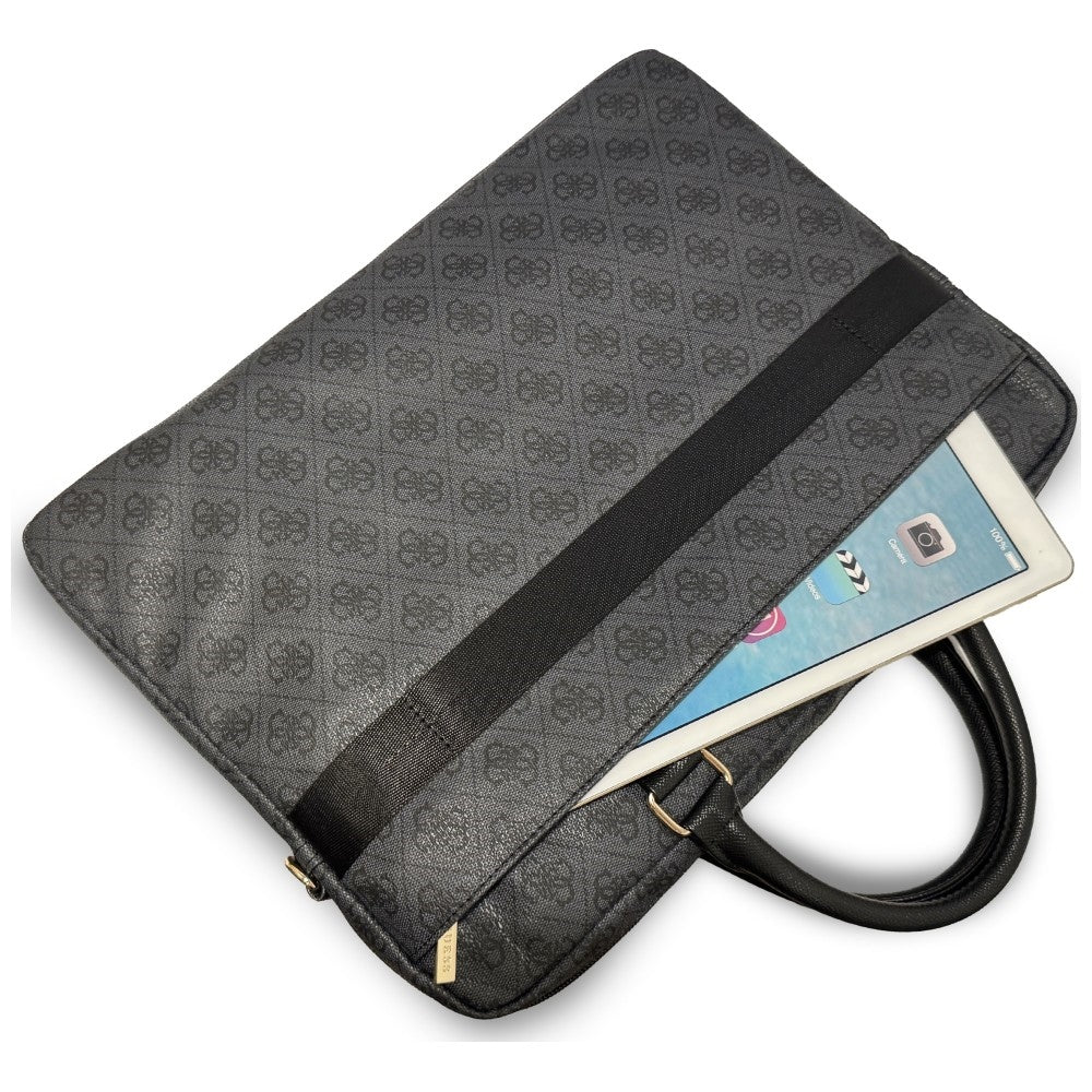 Taška Guess 4G Round Classic Logo pro notebook 16 palců, černá