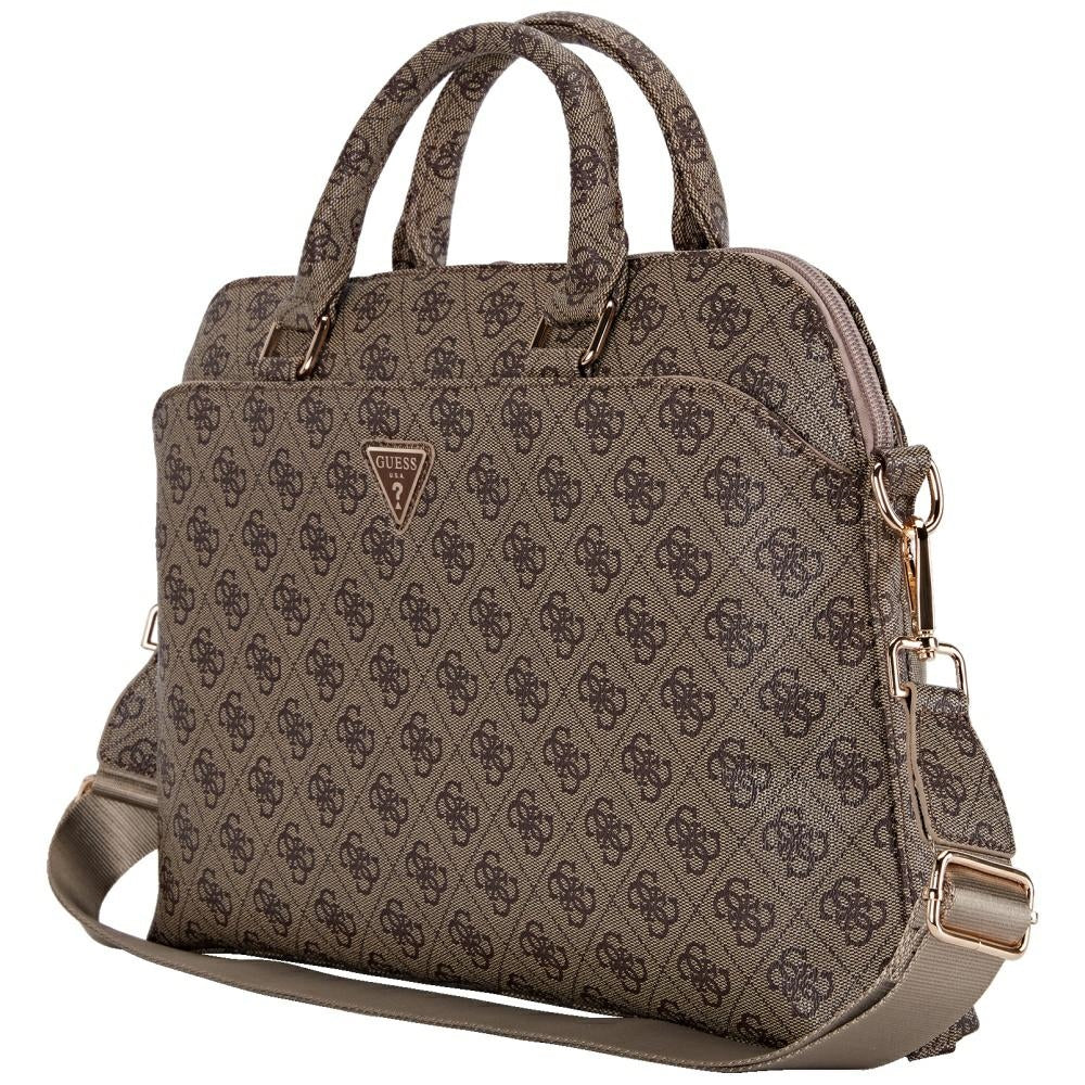 Taška Guess 4G Triangle Logo pro Laptop 15inch, Hnědá