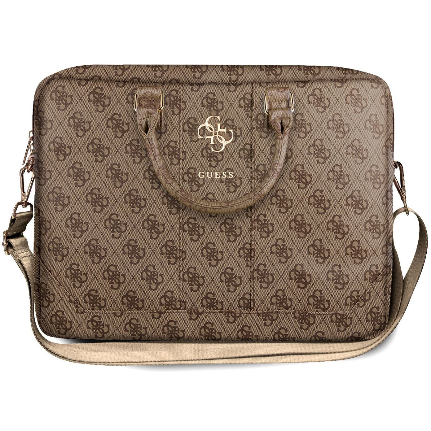Taška Guess 4G Metal Logo pro Laptop 15inch - 16inch, Hnědá