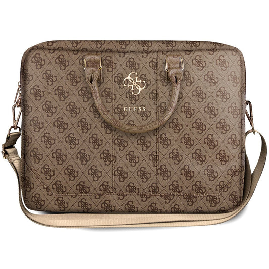 Taška Guess 4G Metal Logo pro Laptop 15inch - 16inch, Hnědá
