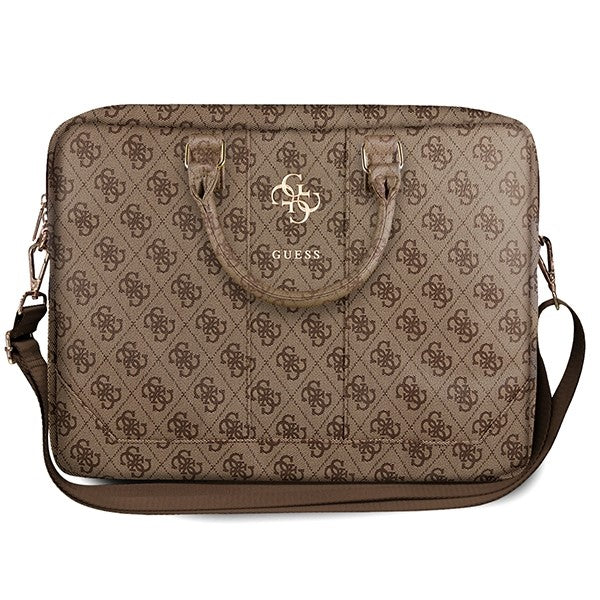 Taška Guess 4G Metal Logo pro Laptop 15inch - 16inch, Hnědá