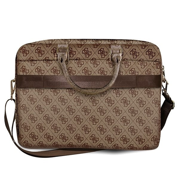 Taška Guess 4G Metal Logo pro Laptop 15inch - 16inch, Hnědá