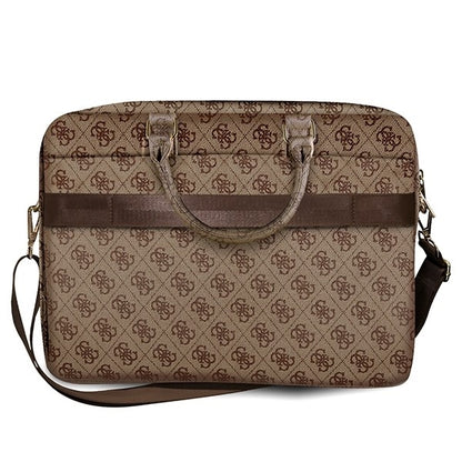 Taška Guess 4G Metal Logo pro Laptop 15inch - 16inch, Hnědá
