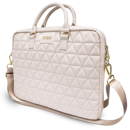Taška Guess Quilted pro laptop 15 palců, růžová