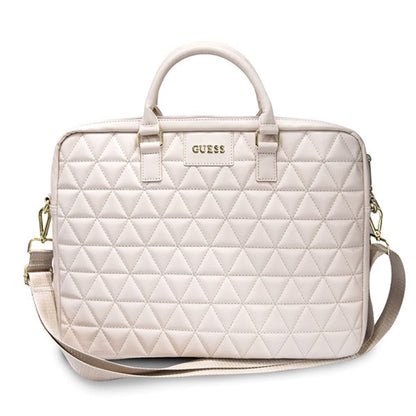 Taška Guess Quilted pro laptop 15 palců, růžová