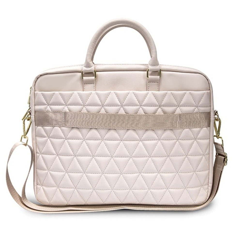 Taška Guess Quilted pro laptop 15 palců, růžová