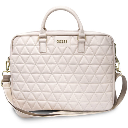 Taška Guess Quilted pro laptop 15 palců, růžová