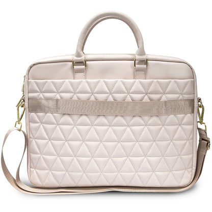 Taška Guess Quilted pro laptop 15 palců, růžová