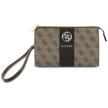 Univerzální pouzdro na telefon, Guess, 4G Round Classic Logo Stripe, hnědé