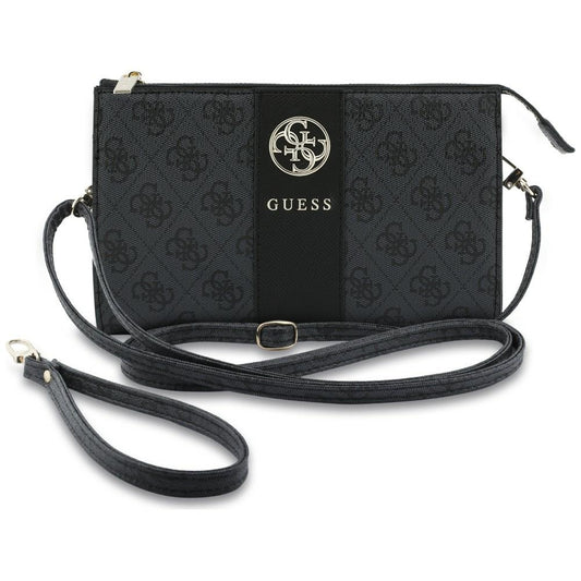 Univerzální pouzdro na telefon Guess 4G Round Classic Logo Stripe, černé