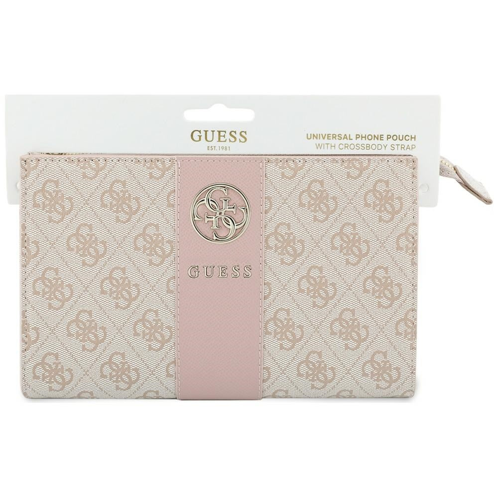 Univerzální pouzdro na telefon, Guess, 4G Round Classic Logo Stripe, růžové