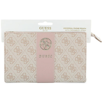 Univerzální pouzdro na telefon, Guess, 4G Round Classic Logo Stripe, růžové