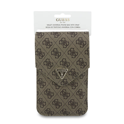 Univerzální taška na telefon, Guess, Fliptok Triangle 4G, hnědá