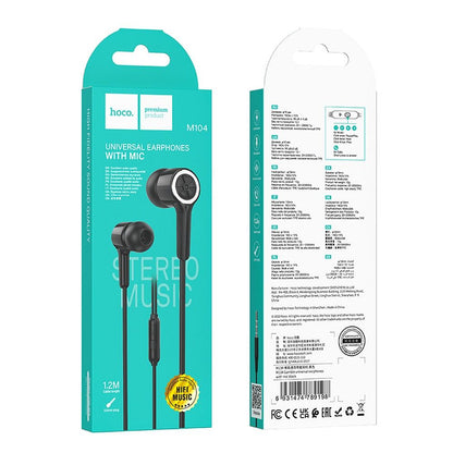 Handsfree 3.5mm HOCO M104, Černá