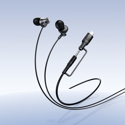Handsfree 3,5mm / USB-C HOCO M119A, Černá