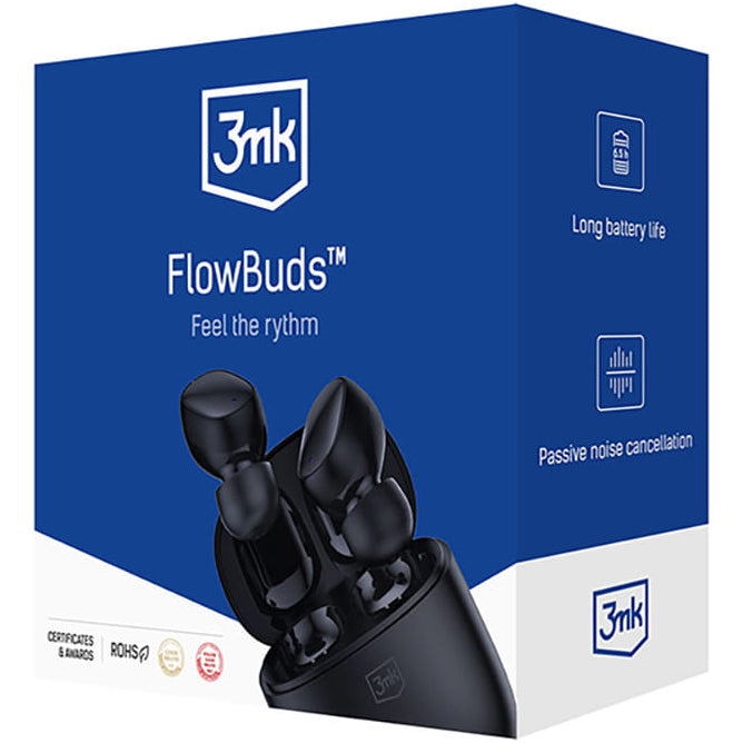 Handsfree Bluetooth 3MK FlowBuds, TWS, Černá