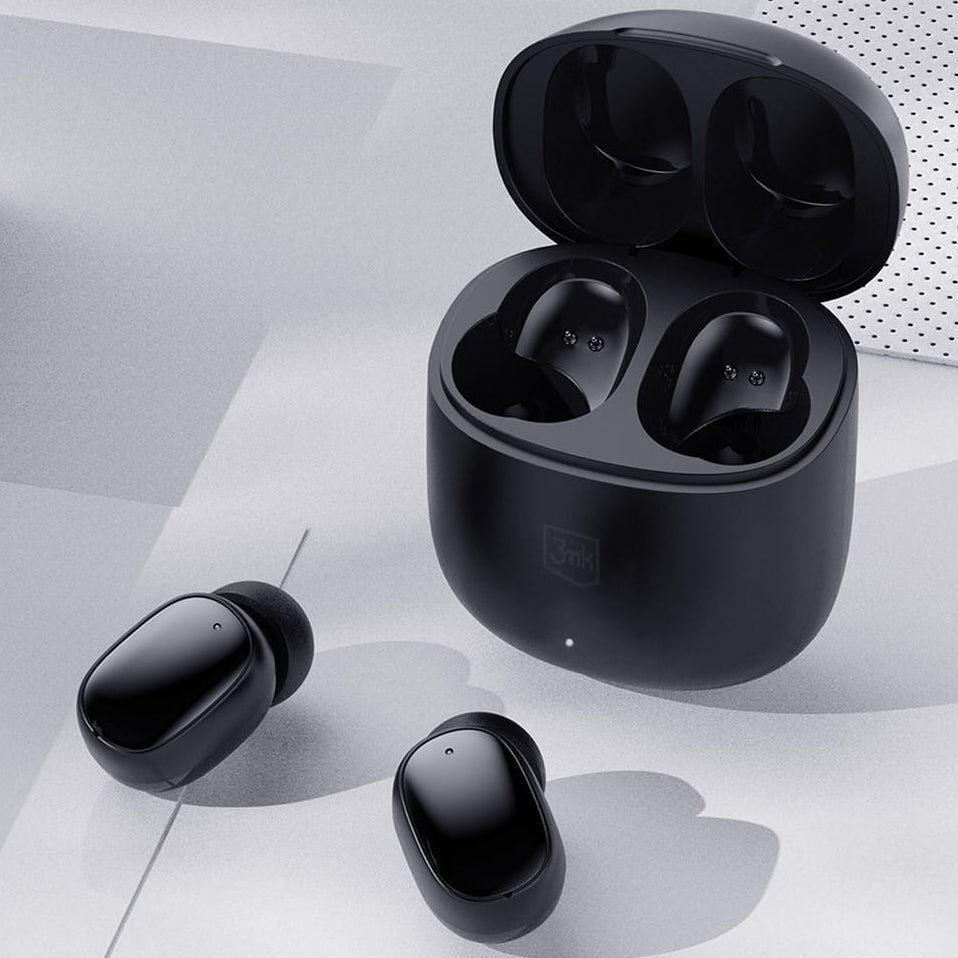 Handsfree Bluetooth 3MK FlowBuds, TWS, Černá