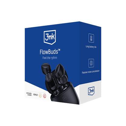 Handsfree Bluetooth 3MK FlowBuds, TWS, Černá