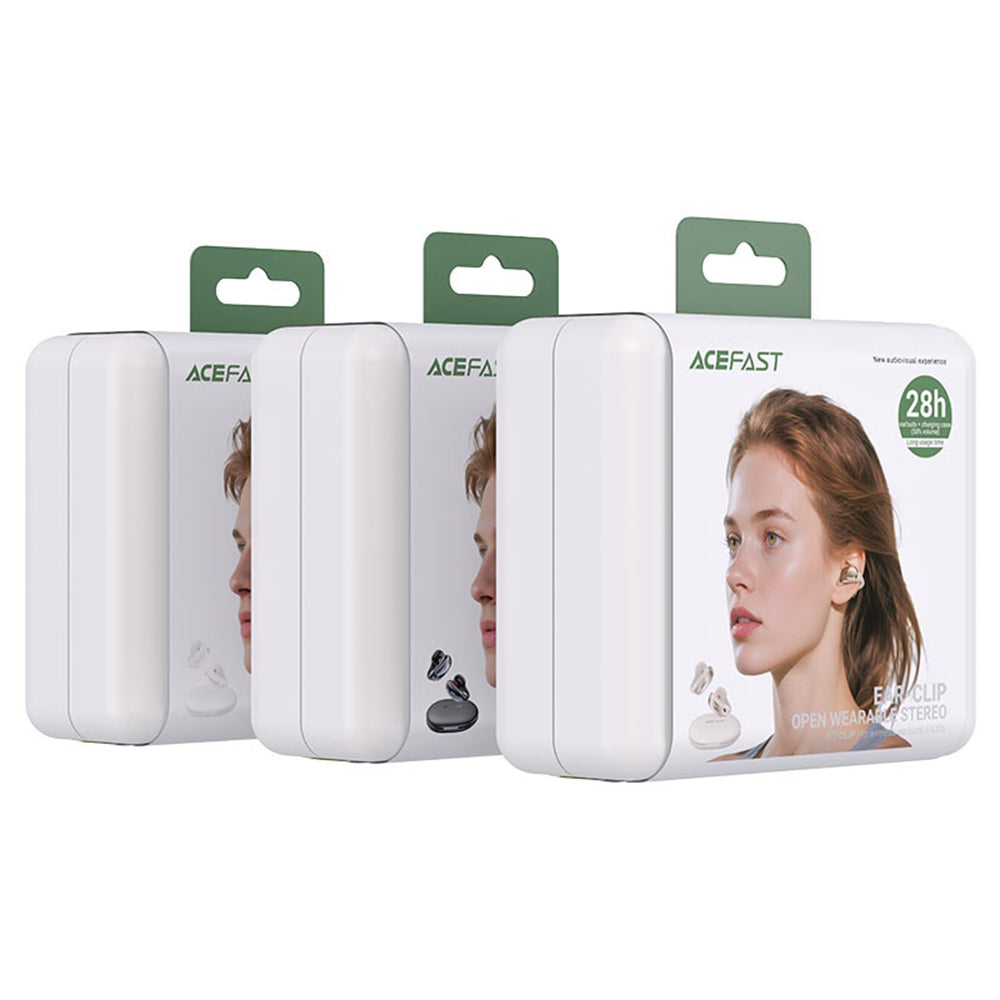 Handsfree Bluetooth Acefast Aceclip Pro, TWS, Bílá