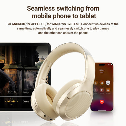 Handsfree Bluetooth Acefast H5, A2DP, ANC, Bílá