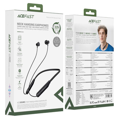 Handsfree Bluetooth Acefast N9, A2DP, Černá