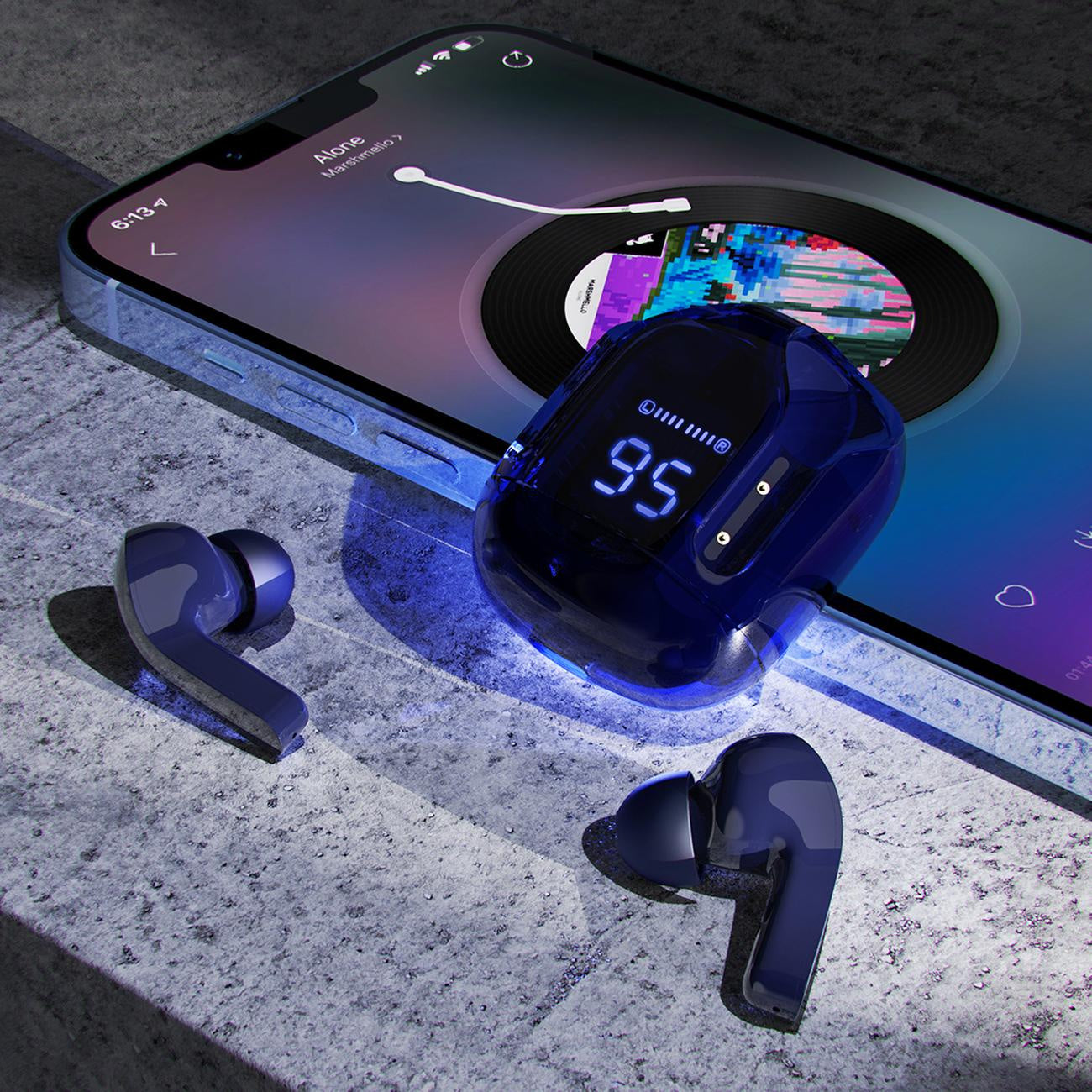Handsfree Bluetooth Acefast T6, TWS, Námořnická modř
