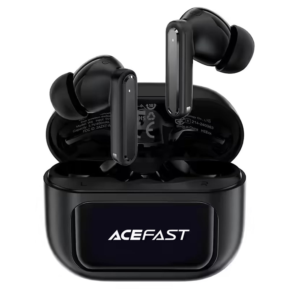 Handsfree Bluetooth Acefast W6, TWS, ANC, Černá