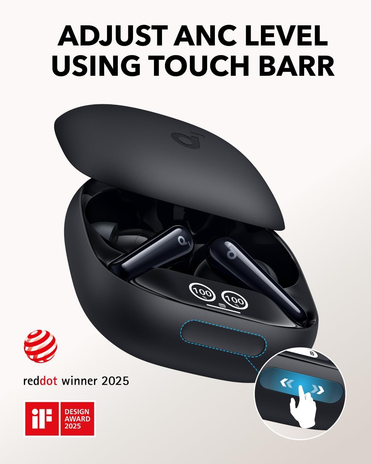 Bluetooth handsfree Anker SoundCore Liberty 4 Pro, TWS, ANC, černá A3954G11