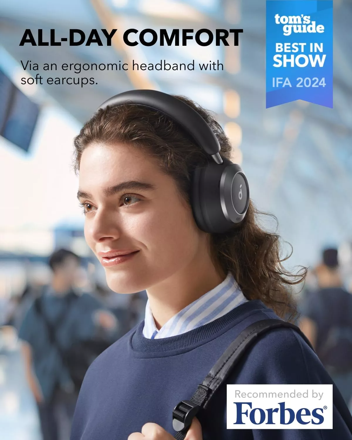 Handsfree Bluetooth Anker SoundCore Space One Pro, A2DP, ANC, Černá A3062G11