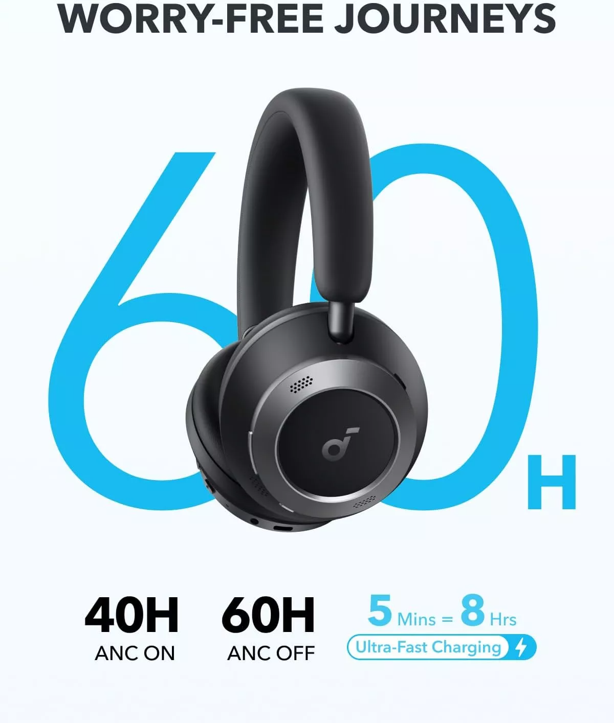 Handsfree Bluetooth Anker SoundCore Space One Pro, A2DP, ANC, Černá A3062G11