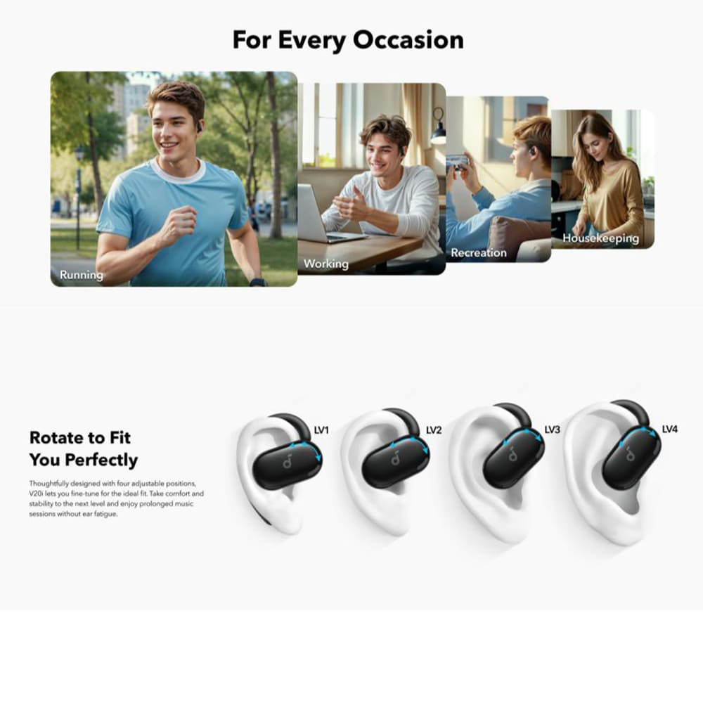 Handsfree Bluetooth Anker SoundCore V20i, TWS, Bílá A3876G21