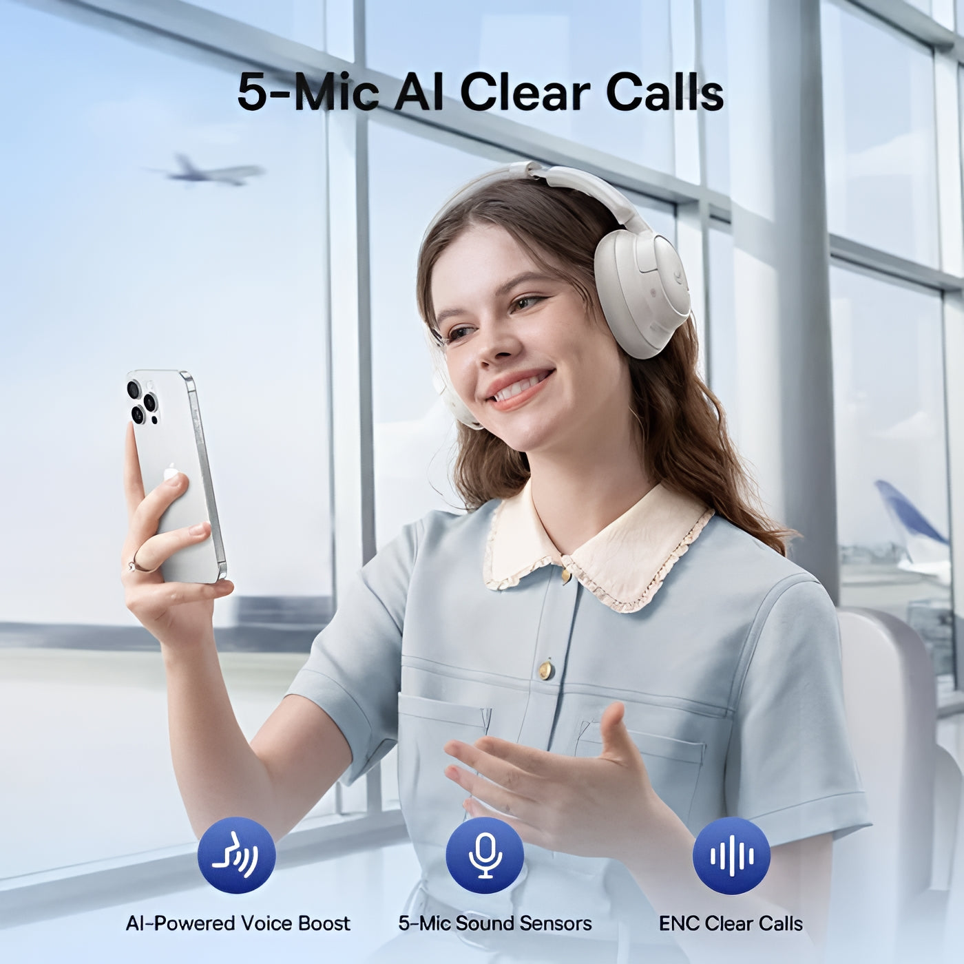 Handsfree Bluetooth Baseus Bass BH1 NC, MultiPoint, A2DP, ANC, Bílá A0203702