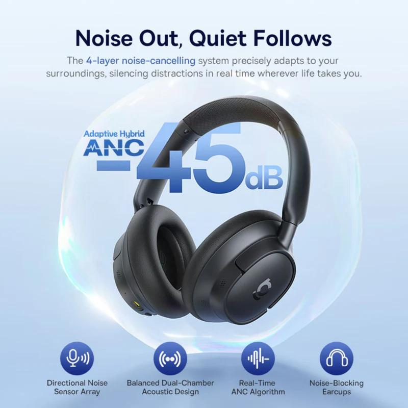 Handsfree Bluetooth Baseus Bass BH1 NC, MultiPoint, A2DP, ANC, Černá A0203703