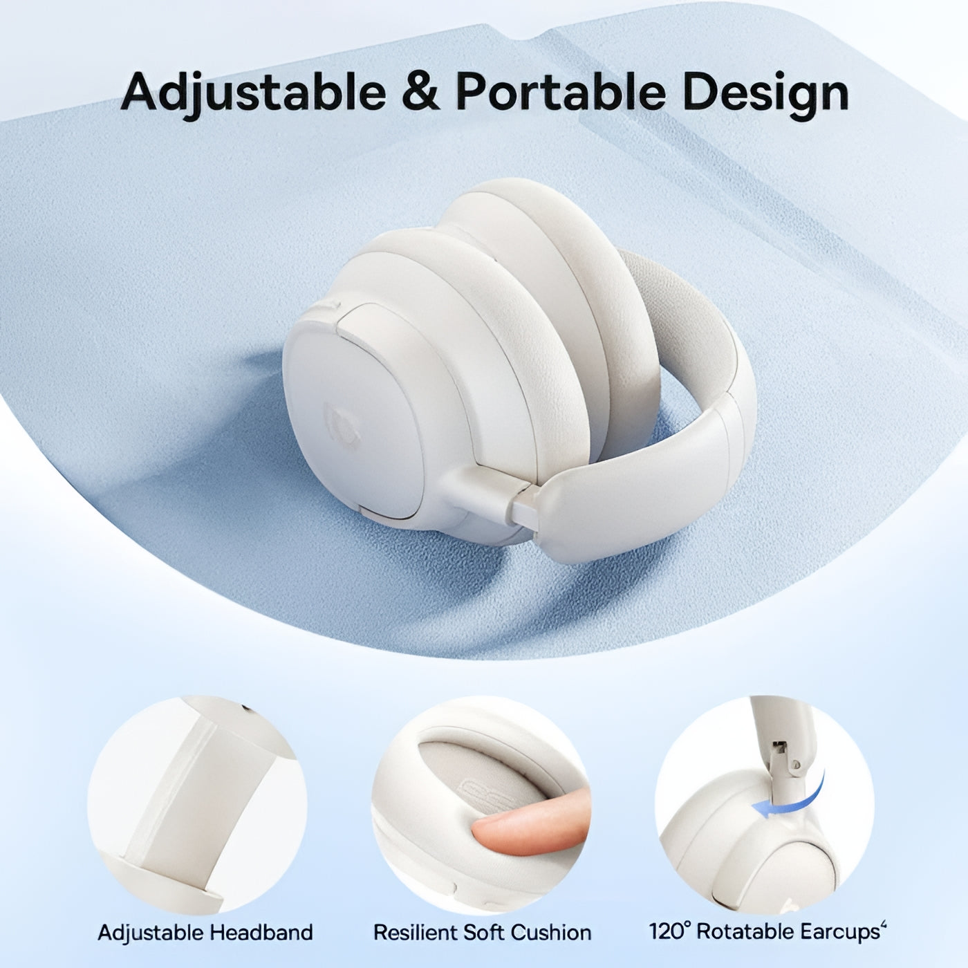Handsfree Bluetooth Baseus Bass BH1 NC, MultiPoint, A2DP, ANC, Bílá A0203702