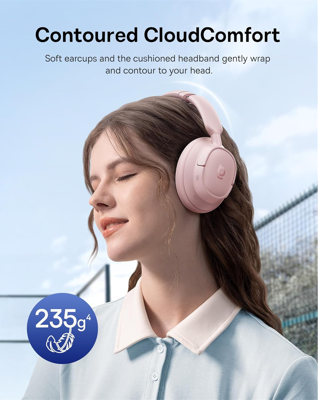 Handsfree Bluetooth Baseus Bass BH1 NC, MultiPoint, A2DP, ANC, Růžový A0203704