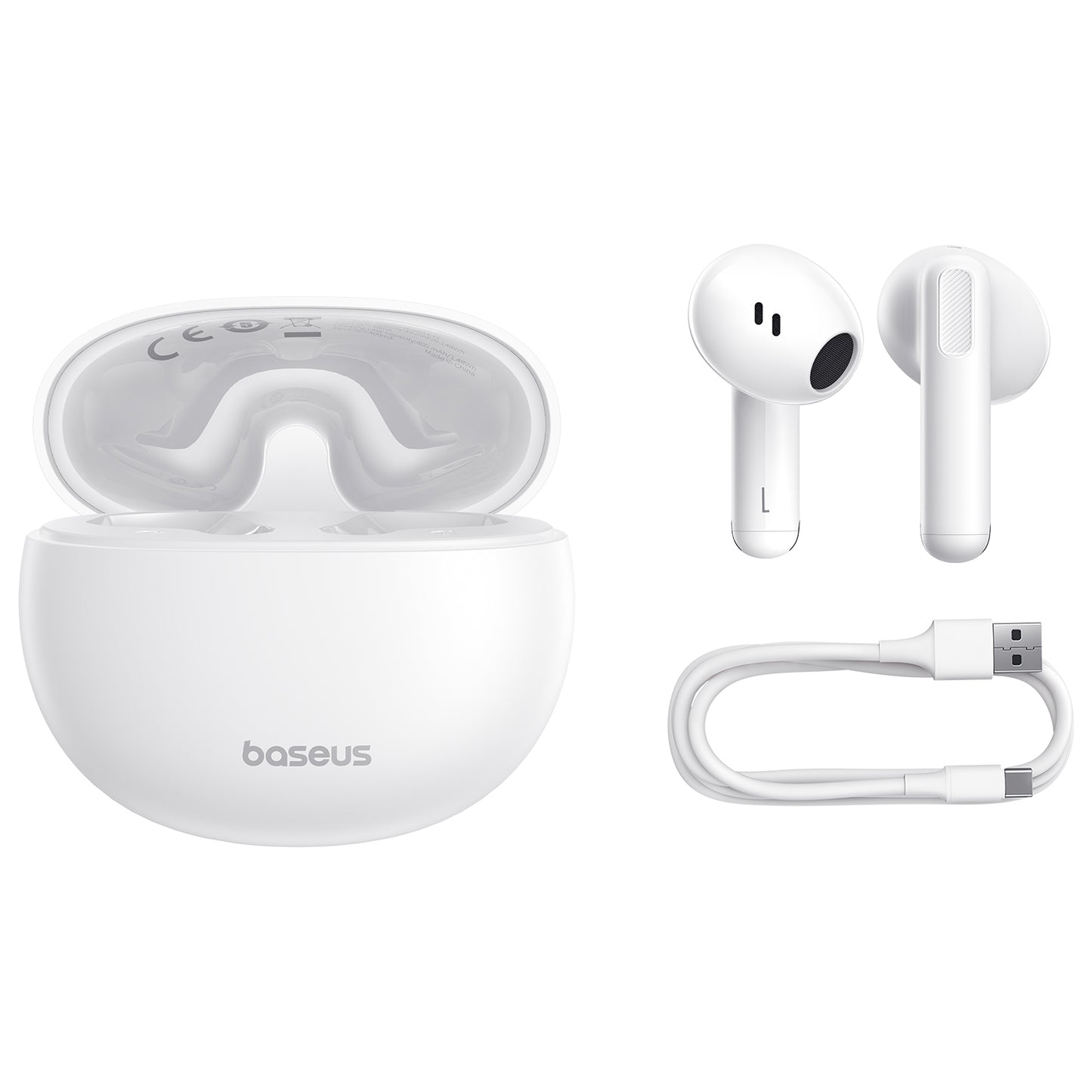 Handsfree Bluetooth Baseus Bowie E12, TWS, bílá A00059801216-Z1 
