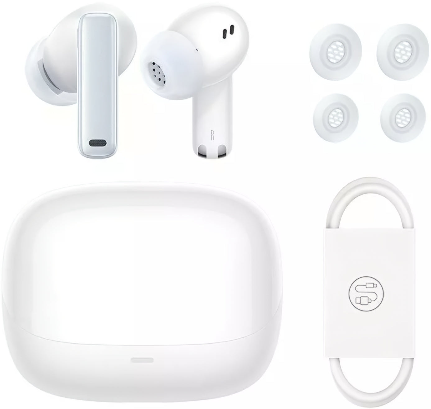 Handsfree Bluetooth Baseus Bowie M2s, TWS, ANC, Bílá NGTW350102