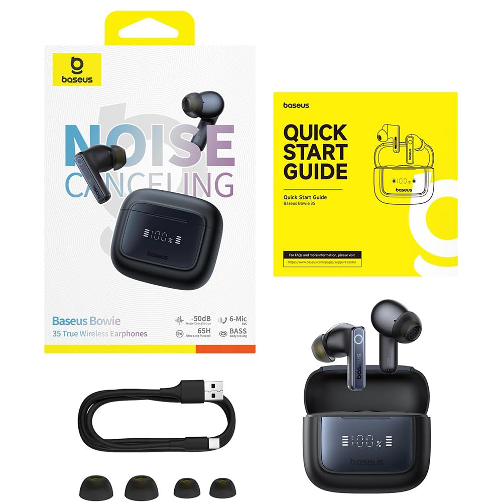 Handsfree Bluetooth Baseus Bowie 35, TWS, Černá A00073800123-00