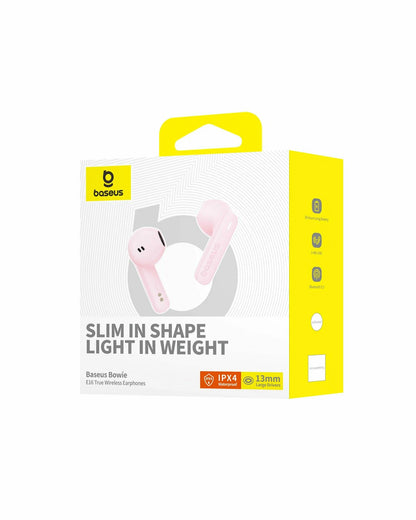 Handsfree Bluetooth Baseus Bowie E16, TWS, Růžová A00061900413-01