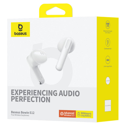 Handsfree Bluetooth Baseus Bowie E12, TWS, bílá A00059801216-Z1 